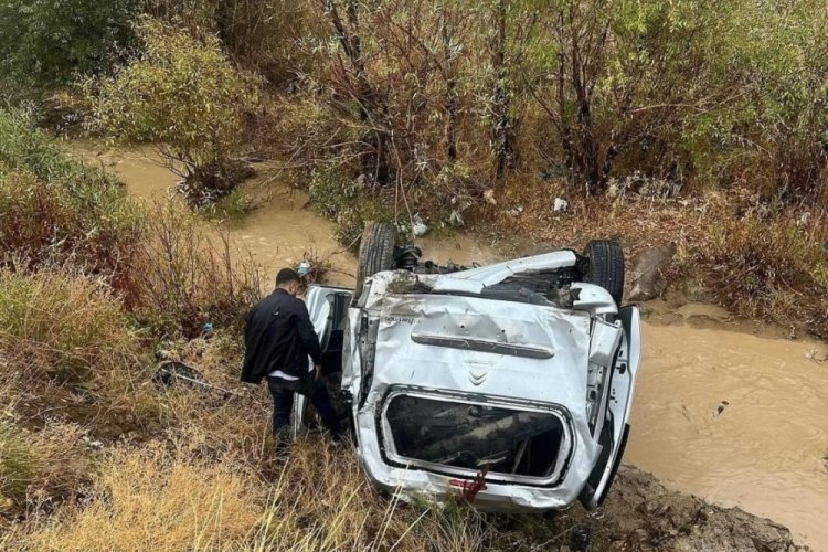 Hakkari'de k&ouml;pekten ka&ccedil;arken kaza yaptı: 2 yaralı