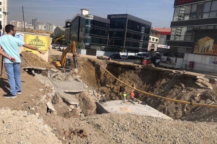 Ankara'da 11 katlı binanın otoparkı &ccedil;&ouml;kt&uuml;