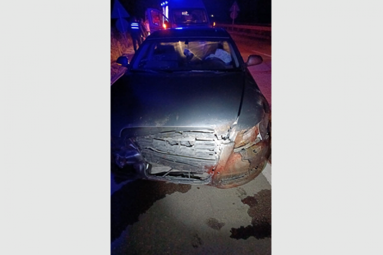 Karab&uuml;k'te otomobilin domuz s&uuml;r&uuml;s&uuml;ne &ccedil;arpması sonucu 6 yaralı
