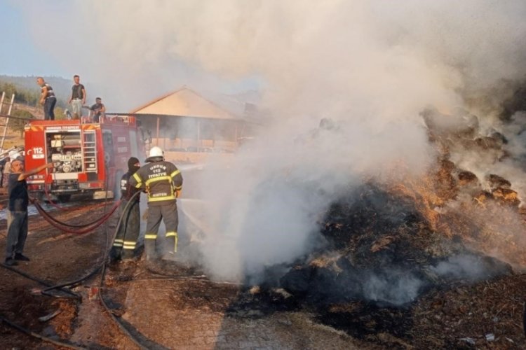 Burdur'da yangın &ccedil;ıktı! 2 bin saman balyası k&uuml;l oldu