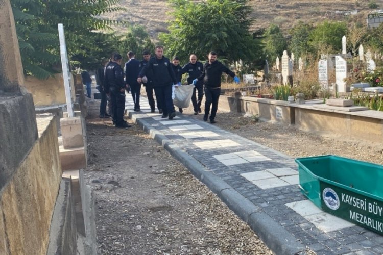 Kayseri'de mezarlıkta bı&ccedil;aklanmış erkek cesedi bulundu