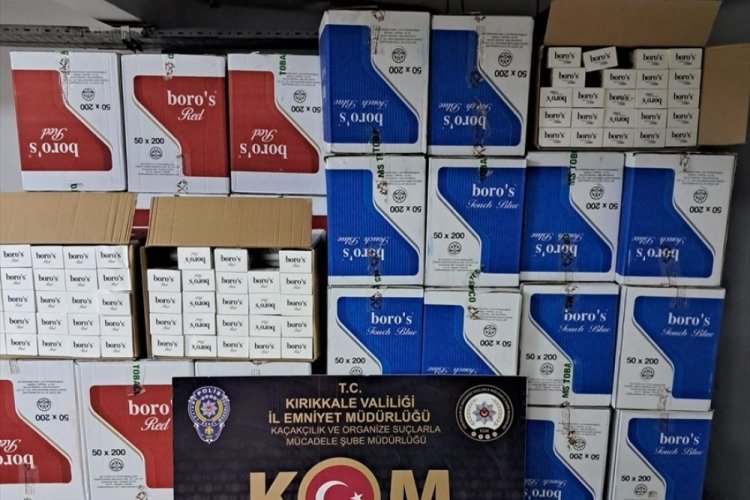 Kırıkkale'de kamyonette 1 milyon 800 bin makaron ele ge&ccedil;irildi
