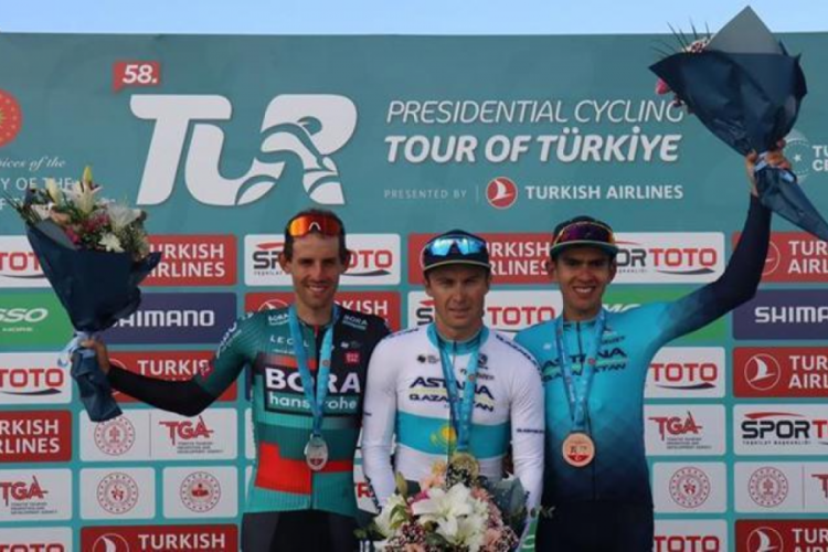 T&uuml;rkiye Bisiklet Turu'nda 'Krali&ccedil;e' etabını Kazakistanlı Alexey Lutsenko kazandı