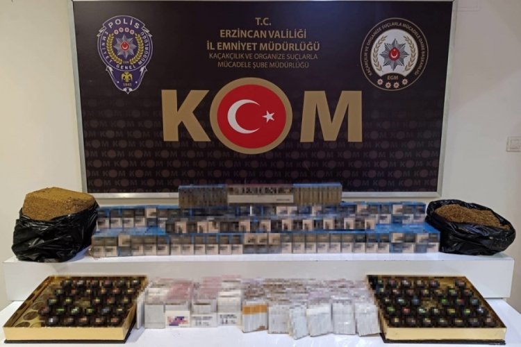 Erzincan'da ka&ccedil;ak t&uuml;t&uuml;n operasyonu