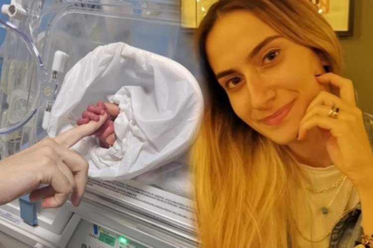 Bebeğinin elini tuttu! Gen&ccedil; anne bu fotoğraftan 1 hafta sonra &ouml;ld&uuml;