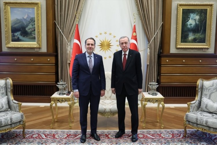 Erdoğan Fatih Erbakan ile g&ouml;r&uuml;şt&uuml;
