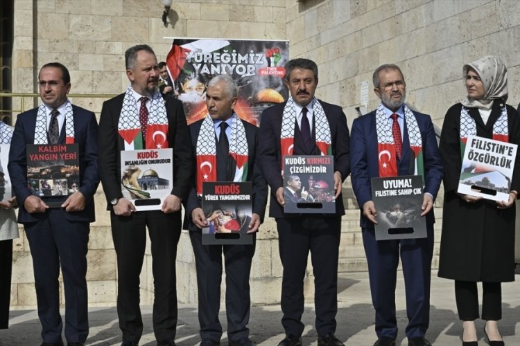TBMM T&uuml;rkiye-Filistin Dostluk Grubu Başkanı Turan'dan İsrail'e tepki