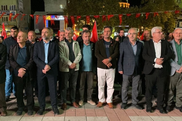 Bursa Orhangazi'de Filistin halkına destek yürüyüşü yapıldı