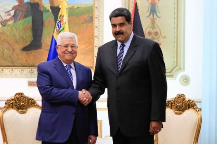Venezuela Devlet Başkanı Maduro ile Filistin Devlet Başkanı Abbas ile g&ouml;r&uuml;şt&uuml;