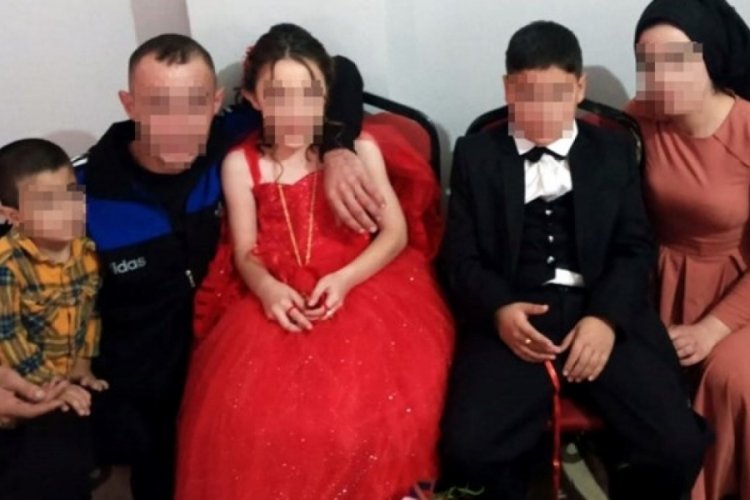 Mardin'de 8 ve 9 yaşlarındaki amca &ccedil;ocuklarının nişan t&ouml;renine inceleme