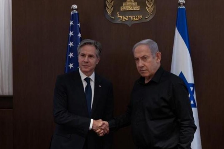Netanyahu ve Blinken g&ouml;r&uuml;şmesine siren sesi arası! Sığınakta beklediler