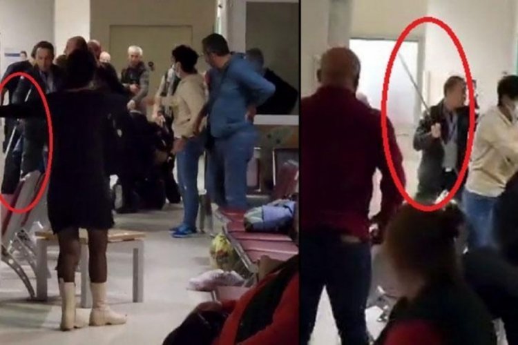 Saldırgan bı&ccedil;ak &ccedil;ekti, anne polisin &uuml;niformasını yırttı