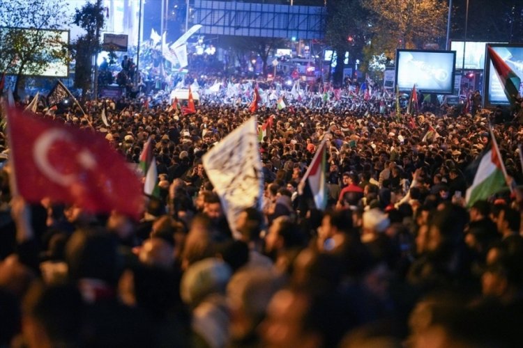 İstanbul'da İsrail protestosu