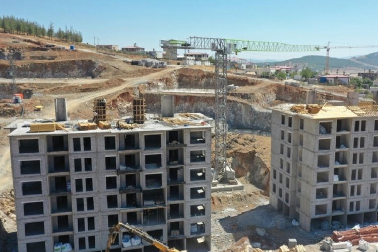 Gaziantep'teki afet konutlarının yapımı hızla s&uuml;r&uuml;yor