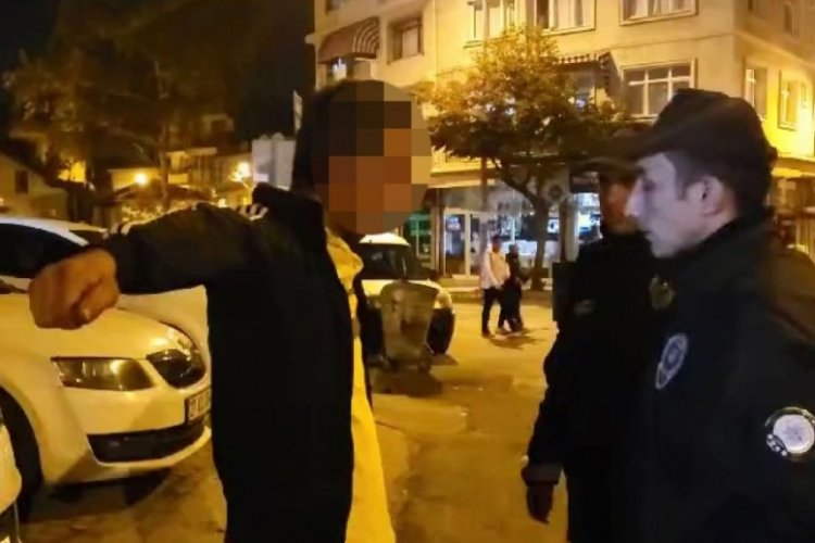 Bursa'da Gece Kartalları 17 su&ccedil; kaydı bulunan şahsı b&ouml;yle yakaladı
