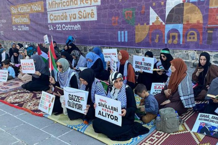 Diyarbakır'da Filistin'e destek eylemi