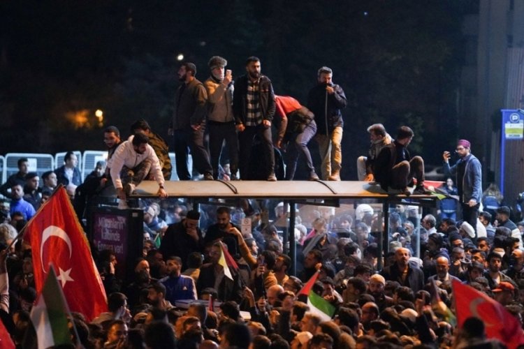 İsrail protestosunda g&ouml;zaltına alınanlardan 9'u serbest