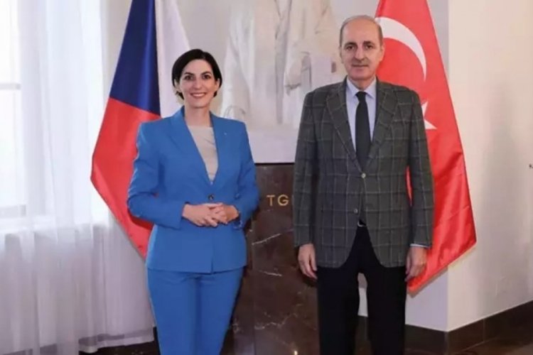 Numan Kurtulmuş, Marketa Pekarova Adamova ile g&ouml;r&uuml;şt&uuml;
