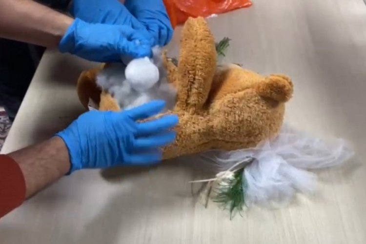 Kastamonu'da pel&uuml;ş oyuncak ayı i&ccedil;erisinden metamfetamin ele ge&ccedil;irildi