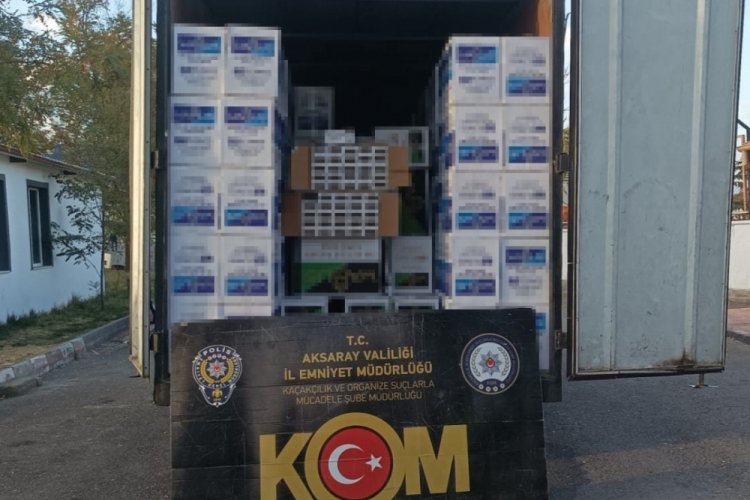 Aksaray'da sahte bandroll&uuml; makaron ele ge&ccedil;irildi