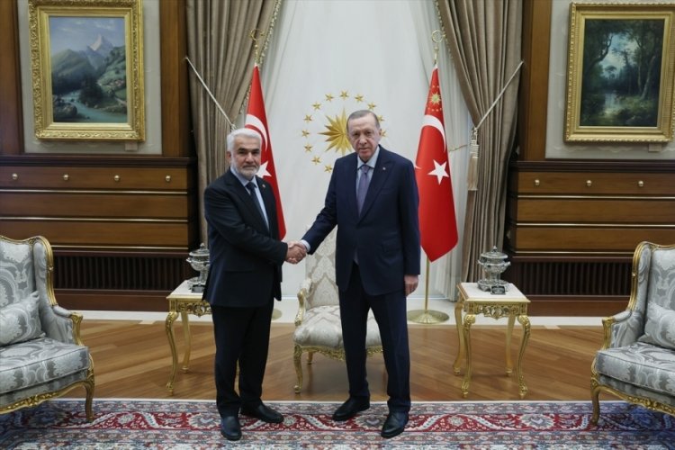 Cumhurbaşkanı Erdoğan, H&Uuml;DA PAR Genel Başkanı'nı kabul etti