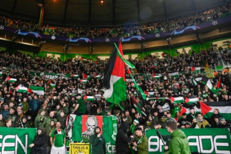 Celtic taraftarlarından Filistin'e destek