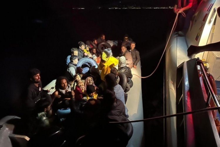 Bodrum'da 49 ka&ccedil;ak g&ouml;&ccedil;men yakalandı