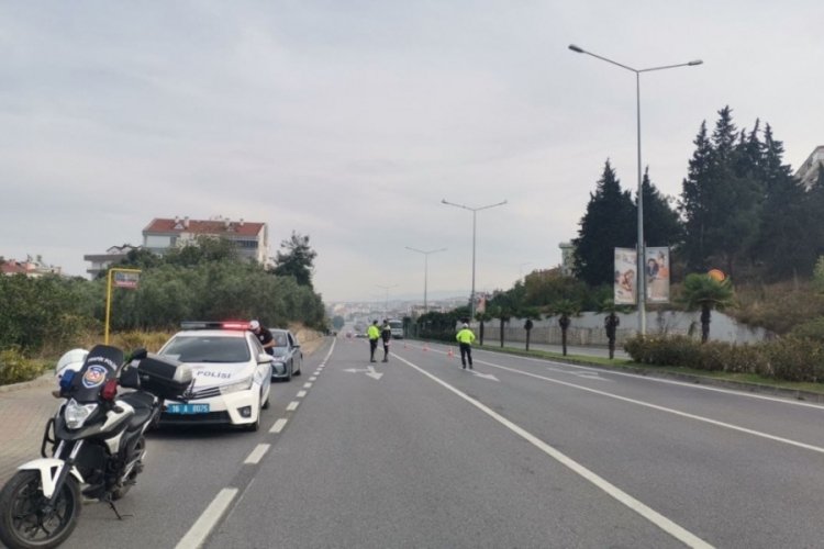 Bursa Mudanya'da radarla hız denetimi! 71 bin lira idari para cezası