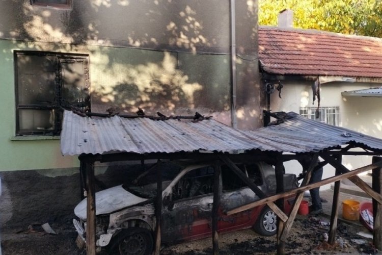 Kırşehir'de imamın otomobilini ateşe verdi