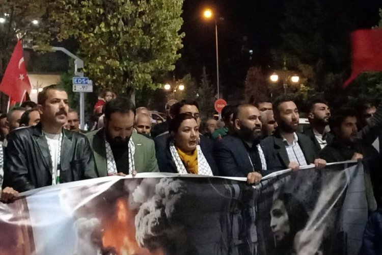 Kırşehir'de Filistin'e destek y&uuml;r&uuml;y&uuml;ş&uuml;