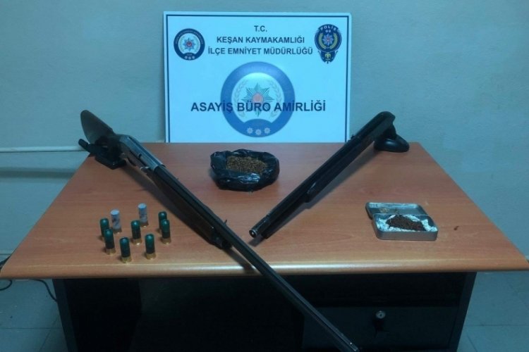 Edirne Keşan'da uyuşturucu operasyonu