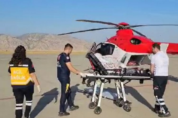 Şırnak'tan Diyarbakır'a ambulans helikopterle nakil