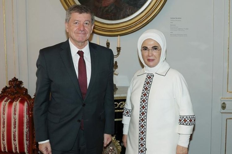 Emine Erdoğan,BM Politikadan Sorumlu Genel Sekreter Yardımcısı Ryder'la g&ouml;r&uuml;şt&uuml;