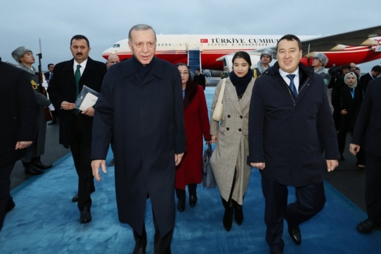 Cumhurbaşkanı Erdoğan, Kazakistan'a gitti