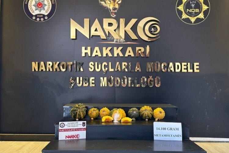 Hakkari'de bal kabağı i&ccedil;erisinde zulanlanmış uyuşturucu bulundu