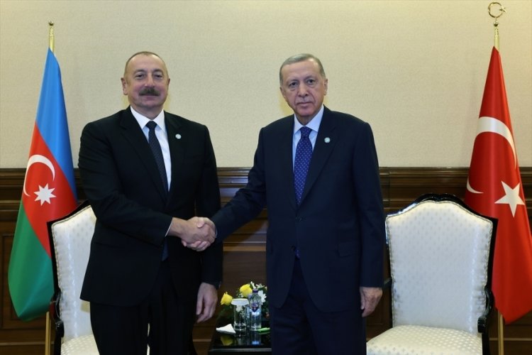 Erdoğan, İlham Aliyev ile g&ouml;r&uuml;şt&uuml;