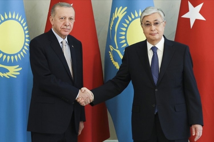 Cumhurbaşkanı Erdoğan, Kazakistan Cumhurbaşkanı ile g&ouml;r&uuml;şt&uuml;
