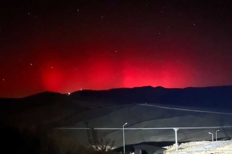 Samsun'da kuzey ışıkları g&ouml;r&uuml;ld&uuml;