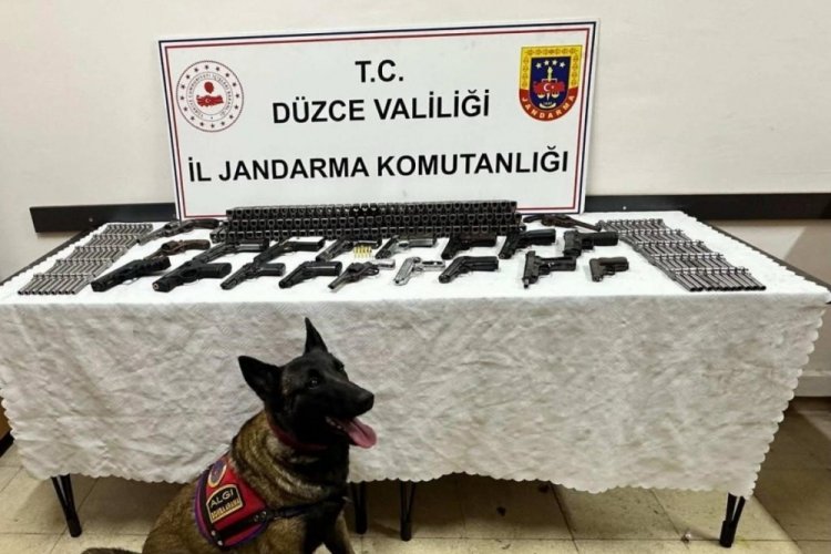 D&uuml;zce'de 2'si kurusıkı 19 tabanca ele ge&ccedil;irildi