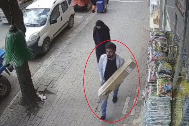 Bursa'da mağaza &ouml;n&uuml;ndeki ısıtıcıyı &ccedil;aldı