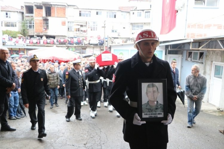 Zonguldak'da l&ouml;semiden hayatını kaybeden asker, toprağa verildi