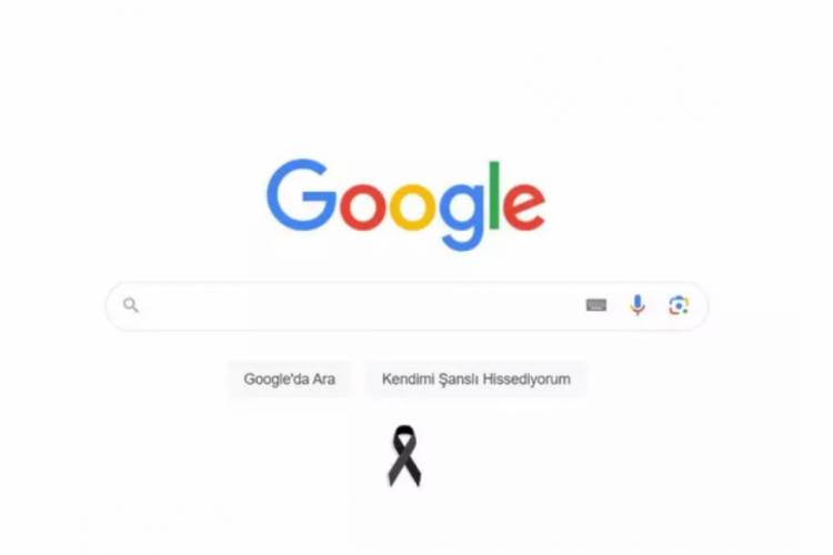 Google'dan siyah kurdele