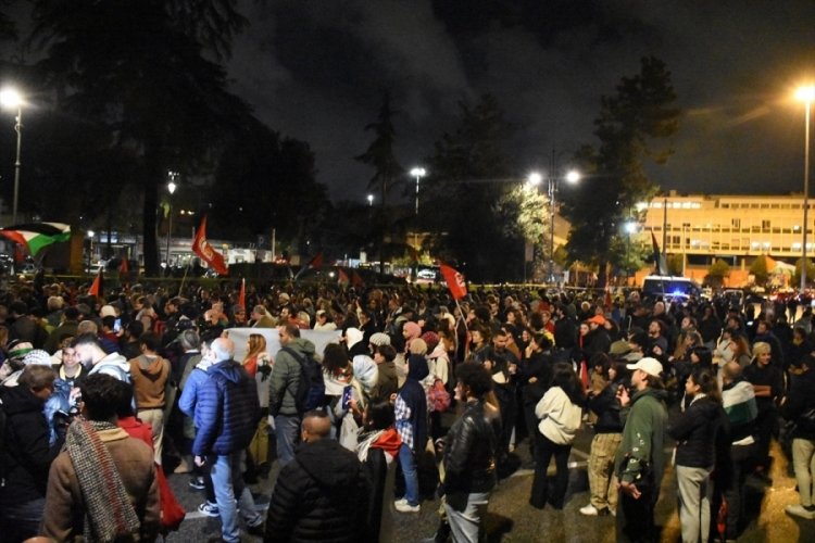 İtalya'da Filistin'e destek mitingi