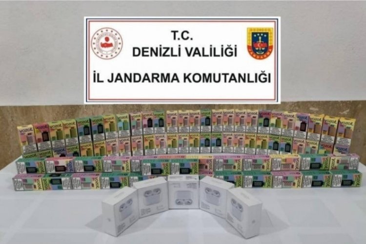 Denizli'de ka&ccedil;ak elektronik sigara operasyonu