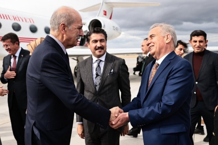 Numan Kurtulmuş'u Denizli heyeti karşıladı