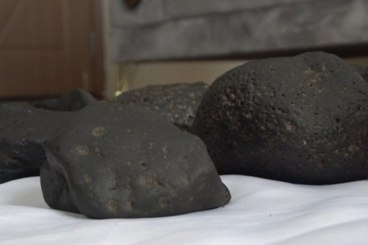 Muş'ta mantar toplarken g&ouml;k taşı buldu