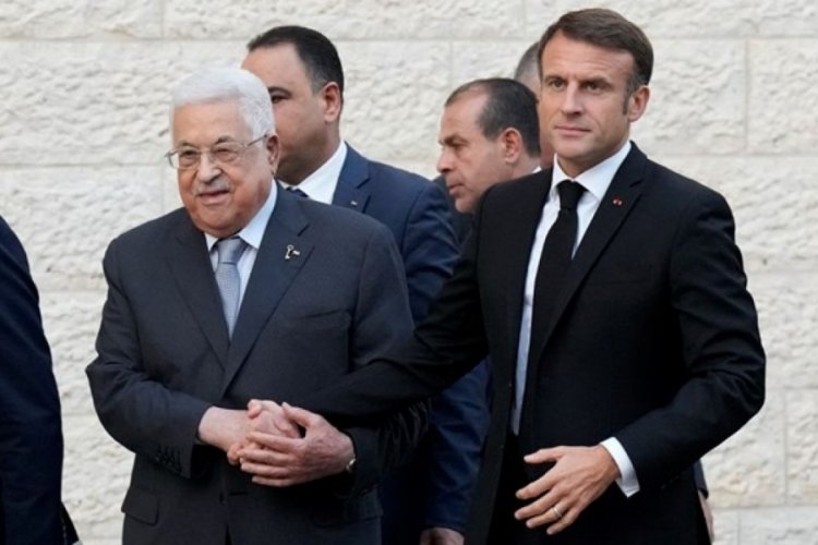 Macron'dan Gazze diplomasisi: Abbas ve Netanyahu ile g&ouml;r&uuml;şt&uuml;