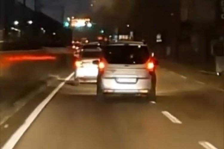 Bursa'da trafiği tehlikeye attı, kilometrelerce makas atarak ilerledi