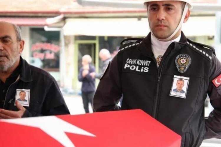 Vefat eden polis memuru son yolculuğuna uğurlandı