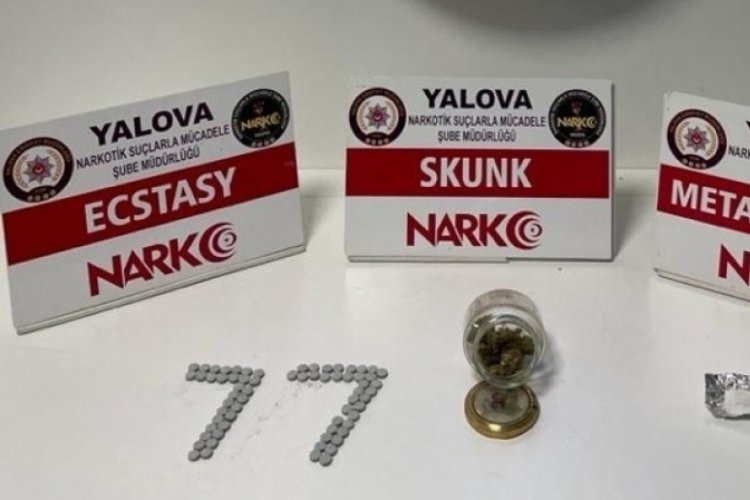 Yalova'da uyuşturucu operasyonu! 2 g&ouml;zaltı